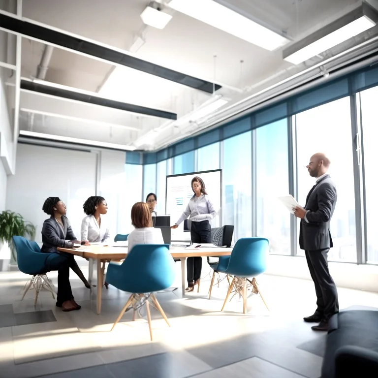 Business coaching session illustration