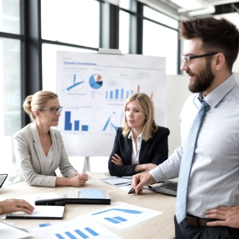 Entrepreneurs collaborating in a learning group